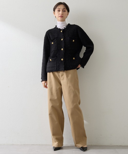【美品】バイオ加工チノパンツ Whim Gazette チノパン バイオ加工チノパンツ レディース