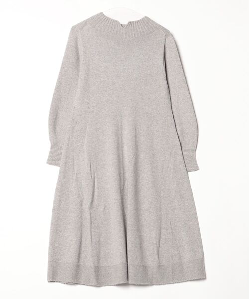 「INDIVI」 ニットワンピース 36 グレー レディース_画像2