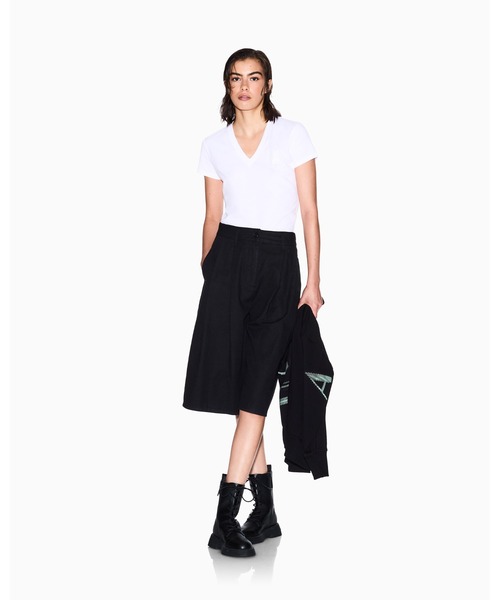 tシャツ 「A|X アルマーニ エクスチェンジ」「ZOZO限定」ラインストーンロゴ 半袖VネックTシャツ_SLIM レディース ARMANI EXCHANGE tシャツ 「A|X アルマーニ エクスチェンジ