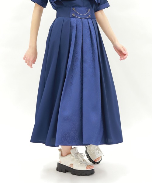 axes femme スカート ジャカード×プリーツスカート : ZOZOTOWN