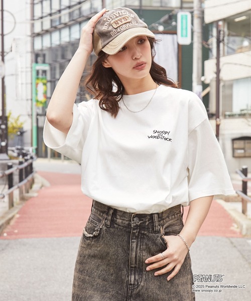 Mal. スヌーピー オーバーサイズTシャツ ホワイト PEANUTS tシャツ 「PEANUTS / SNOOPY」別注 ピーナッツ