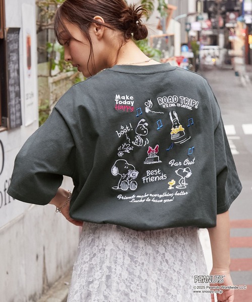 Mal. スヌーピー オーバーサイズTシャツ ホワイト PEANUTS tシャツ 「PEANUTS / SNOOPY」別注 ピーナッツ