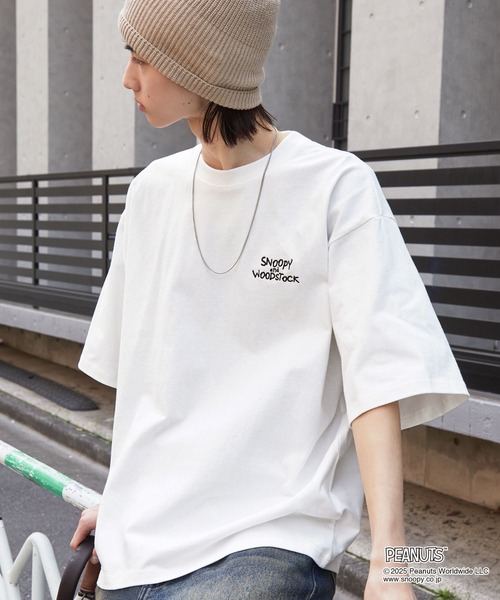 Mal. スヌーピー オーバーサイズTシャツ ホワイト MONO-MART tシャツ 「PEANUTS / SNOOPY」別注 ピーナッツ