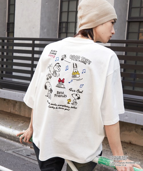 Mal. スヌーピー オーバーサイズTシャツ ホワイト PEANUTS tシャツ 「PEANUTS / SNOOPY」別注 ピーナッツ