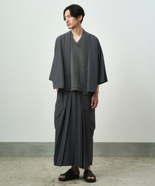 美品　トローヴ　羽織り　和ジャケット　和ローブ　ノーカラー　袴　甚平　黒　2 和robeのおすすめ人気商品一覧 通販 - Yahoo!ショッピング