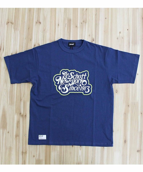 Schott ショット T-SHIRT CURSIVE SCRIPT 半袖Tシャツ ショット Schott T-SHIRT CURSIVE SCRIPT カーシヴ スクリプト