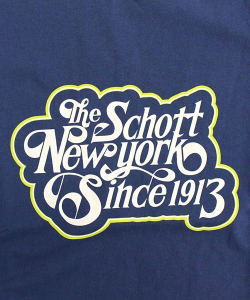 Schott N.Y.C tシャツ T-SHIRT CURSIVE SCRIPT メンズ