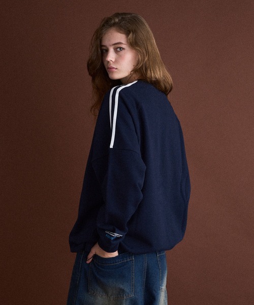 「WISH FOR EVER」 スウェットカットソー MEDIUM ネイビー メンズ