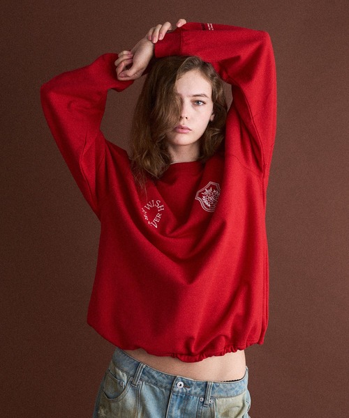 「WISH FOR EVER」 スウェットカットソー MEDIUM ネイビー メンズ