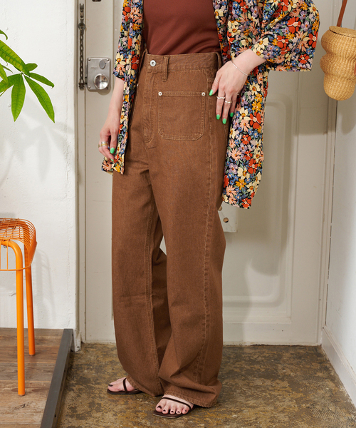 B.C ベーセーストック bizarreコーデュロイボンテージパンツ茶 chic banal ▶︎SALE STOCK コーデュロイペインター / ウォッシャブル パンツ