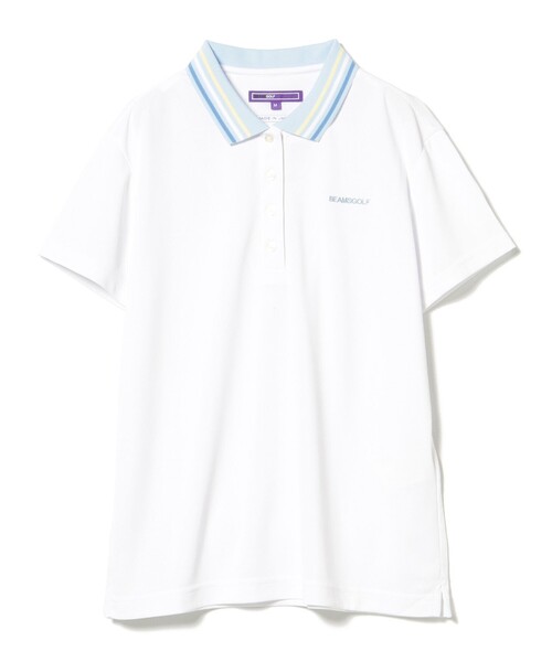 ポロシャツ ポロ 「WOMEN」PURPLE LABEL / 襟ボーダーライン ポロシャツ「DRY・UV・STRETCH」 レディース