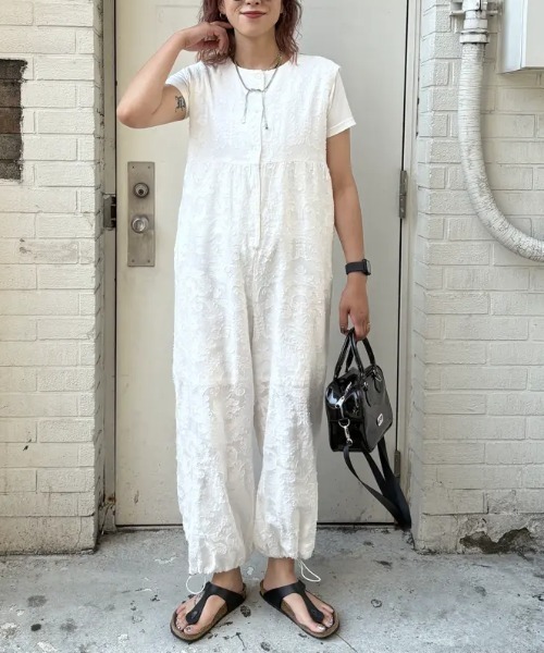 マントルピース(オールインワン) ROSE BUD（ローズバッド） オールインワン SLEEVELESS JACQUARD