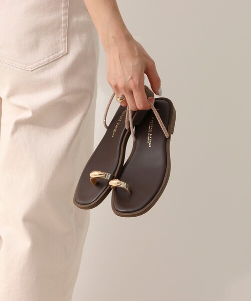 【最終価格】NICOLAS LAINAS フラットサンダル ブラック 38 NICOLAS LAINAS 「NICOLAS LAINAS」 フラットサンダル 36