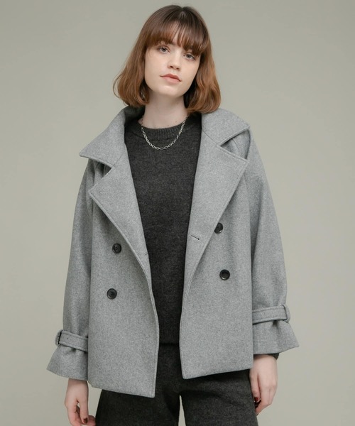 新品　◆Sonny Label◆ メルトンジャージスタンドカラートレンチコート URBAN RESEARCH Sonny Label（アーバンリサーチサニーレーベル