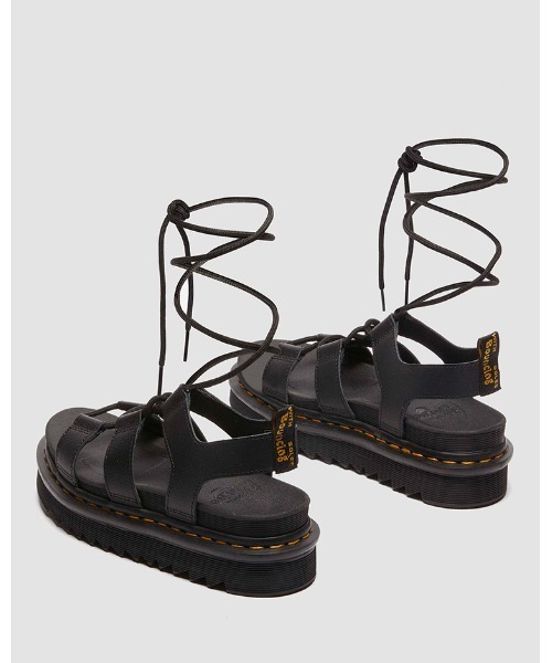 「Dr. Martens」 フラットサンダル - ブラック レディースの画像