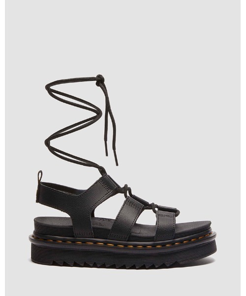 「Dr. Martens」 フラットサンダル - ブラック レディースの画像