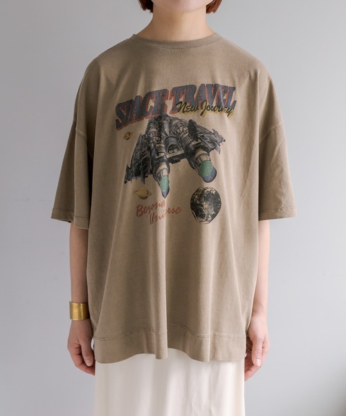 「PUAL CE CIN」 半袖Tシャツ FREE ベージュ レディース_画像2
