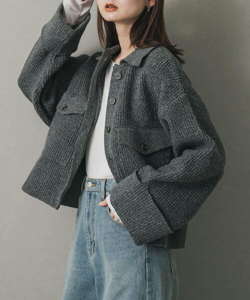 SENSE OF PLACE by URBAN RESEARCH コート アウター ニットショート