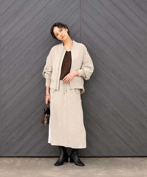 Jines（ジネス） ブルゾン アウター スラブツィードブルゾン