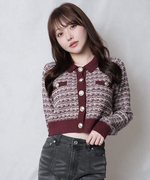 カーディガン LIPSERVICE RIVEDA LIP SERVICE（リップサービス） カーディガン springケーブルニット