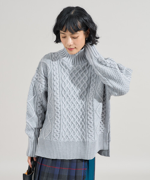 パーバーズ　タートル　ニット LE CERCLE par rope' ニット セーター メランジタートルニットプル