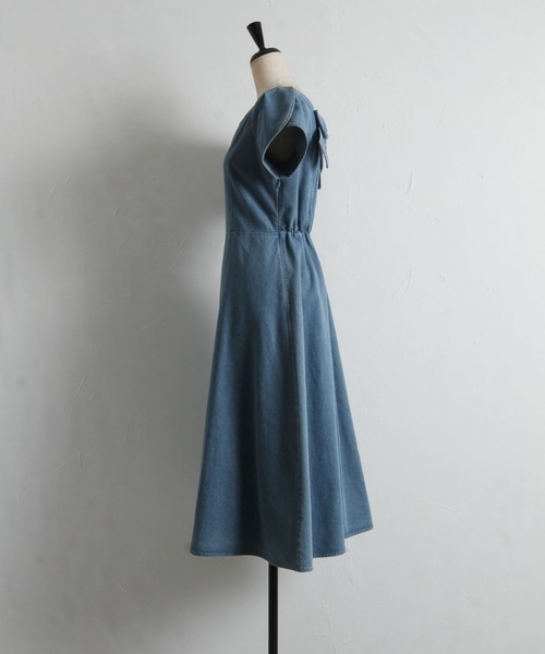 「tocco closet」 半袖ワンピース M ライトブルー レディース_画像8