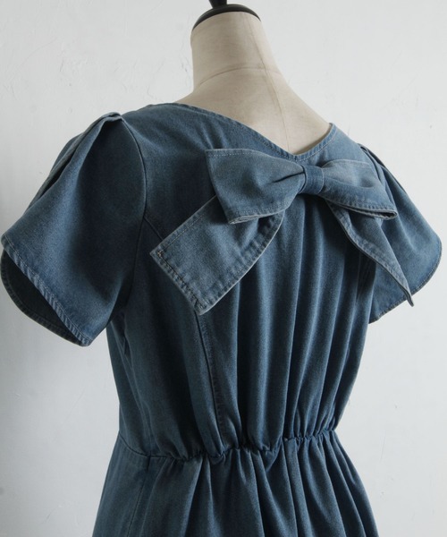 「tocco closet」 半袖ワンピース M ライトブルー レディース_画像9