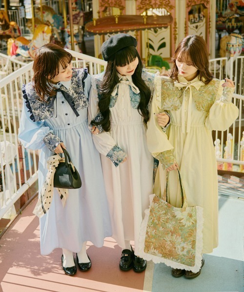 「kutir」 長袖ワンピース MEDIUM ライトブルー レディース_画像2