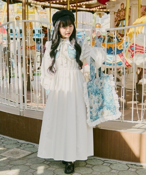 「kutir」 長袖ワンピース MEDIUM ライトブルー レディース_画像4