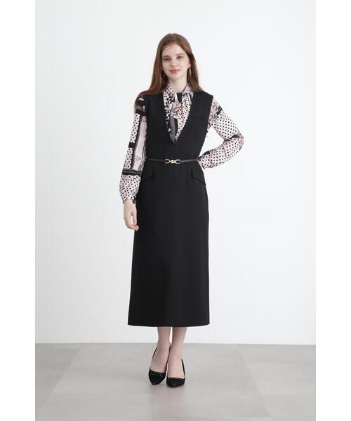 「PINKY&DIANNE」 ノースリーブワンピース 38 グレー レディース_画像5