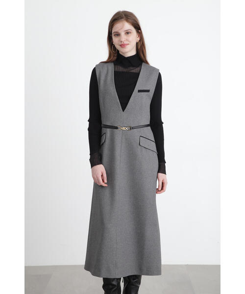 「PINKY&DIANNE」 ノースリーブワンピース 38 グレー レディース_画像9