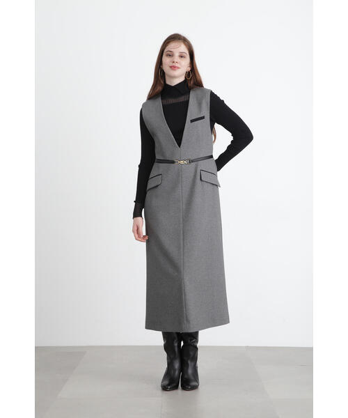 「PINKY&DIANNE」 ノースリーブワンピース 38 グレー レディース_画像10