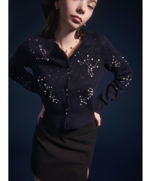 FRAY ID フレイアイディー　エトワールエンブロイダリーカーディガン FRAY I.D（フレイ・アイディー） カーディガン エトワールエンブロイ