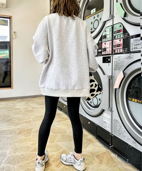 tシャツ 「emaさんコラボ」裏起毛 ワッフルトップス レディース