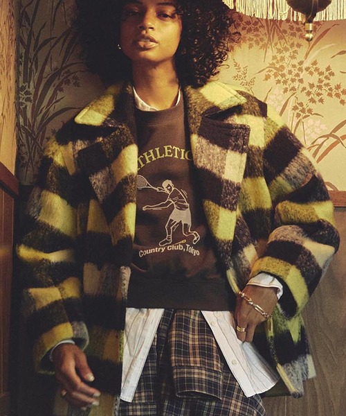ROSE BUD（ローズバッド） コート アウター SHAGGY CHECK COAT