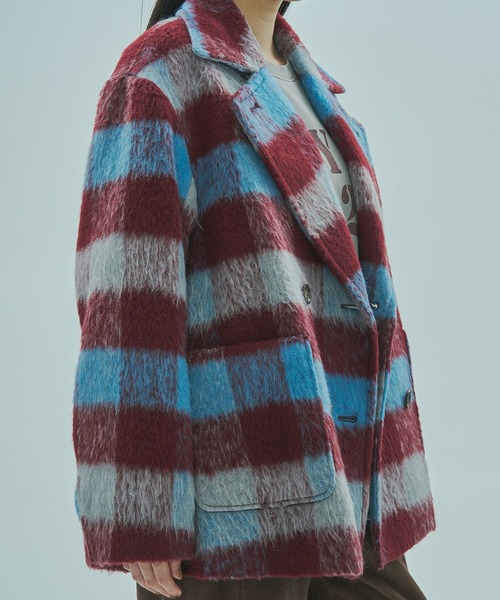 ROSE BUD（ローズバッド） コート アウター SHAGGY CHECK COAT 