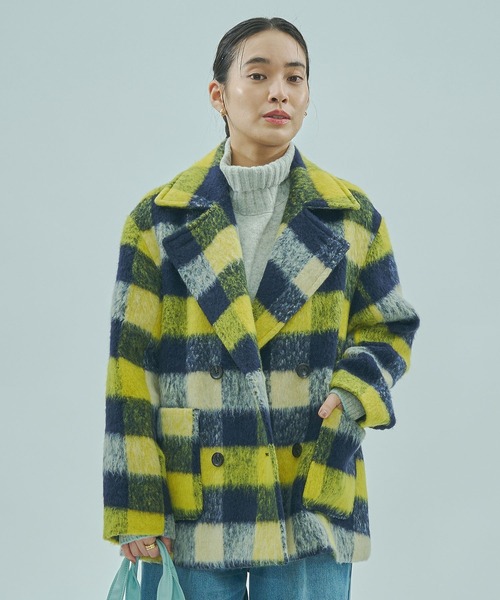 ROSE BUD（ローズバッド） コート アウター SHAGGY CHECK COAT 