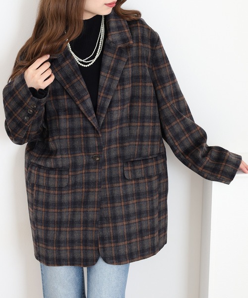 希少美品✨ラルディーニ タータンチェック テーラードジャケット アンコン L 希少美品✨ラルディーニ タータンチェック テーラードジャケット