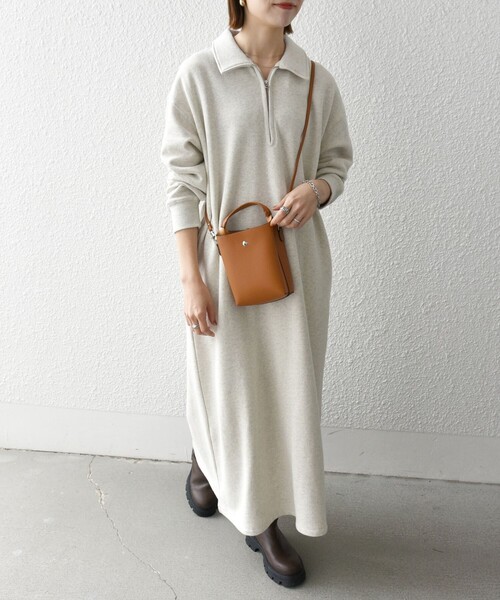 SHIPS any グレー ワンピース SHIPS any 「SHIPS any」 長袖ワンピース ONE SIZE グレー レディース