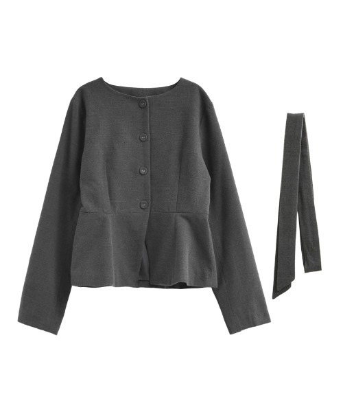 新品未使用★ウールライクジャケット　グレー 送料無料/再入荷】ウールライクジャケット 7色 M-LL 洗える 長袖 軽量