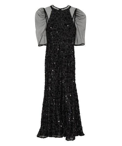 Leja（レジャ） ドレス 「LEJA」ビジューネックスパンコールシアー