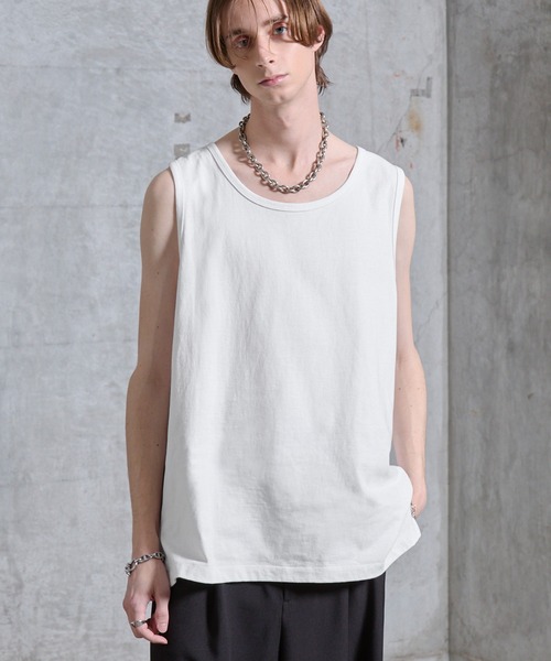 SERACE タンクトップ 「SERACE」Loose side slit layered tank top