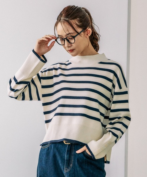 「GLOBAL WORK」 長袖ニット MEDIUM グレイッシュベージュ レディース_画像7