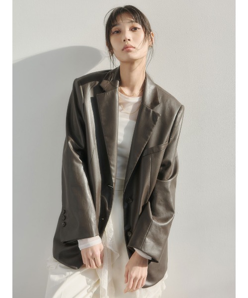 anuans（アニュアンス） コート アウター チュールレースジレ