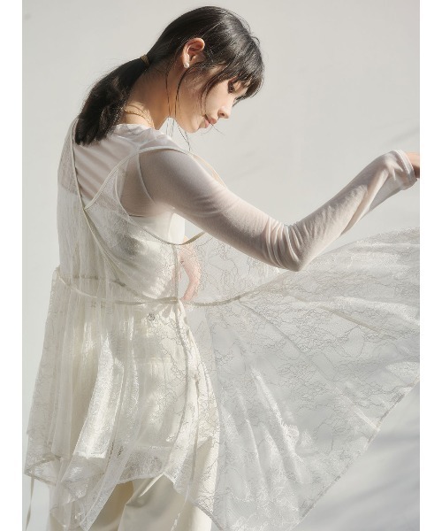 anuans（アニュアンス） コート アウター チュールレースジレ