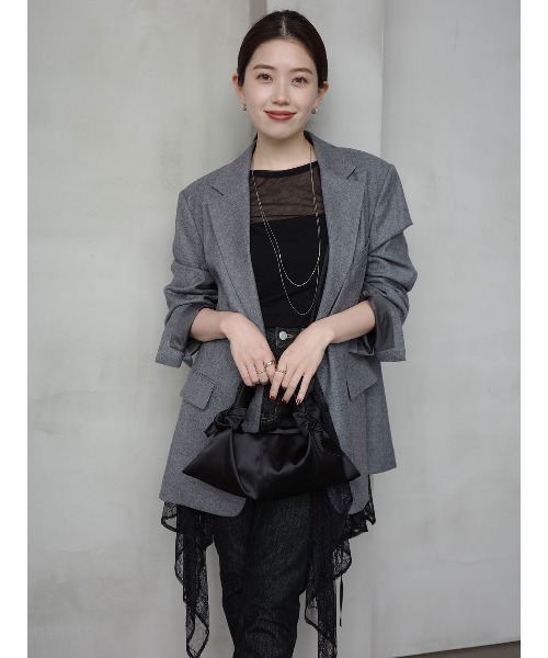 anuans（アニュアンス） コート アウター チュールレースジレ