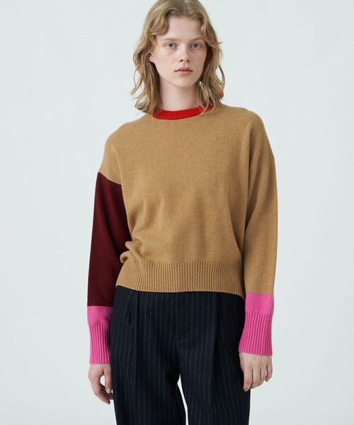 「MACPHEE」 長袖ニット S グリーン レディース_画像3