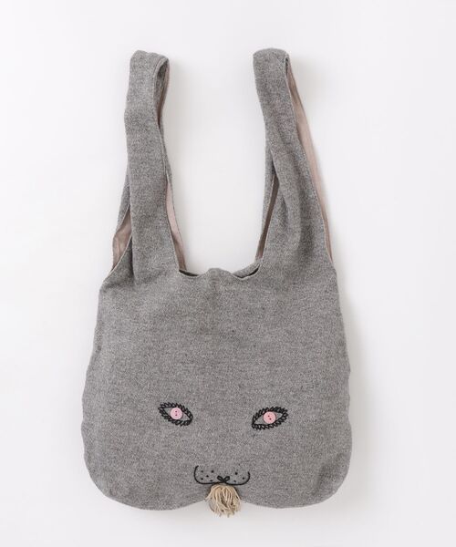 mina perhonen（ミナペルホネン） 刺繍トートバッグ - グレー 
