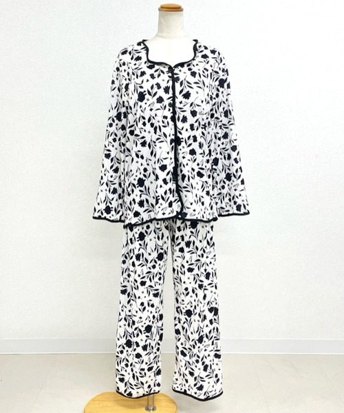 MCM ルームウェア　ロゴ総柄シャツ&パンツ　セットアップ DAY CLOSET パジャマ ルームウェア 「セットアップ/選べる柄」長袖
