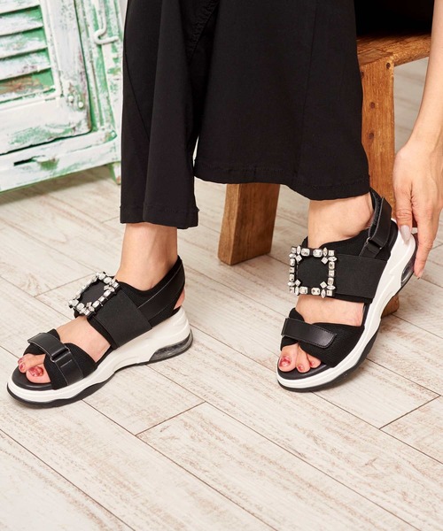 「neue marche」 フラットサンダル S シルバー レディース_画像9